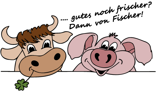 Logo der Fleischerei Fischer im Header der Website.